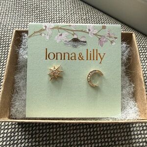 lonna & lilly
Gold-Tone Moon & Stars Mismatch Earrings